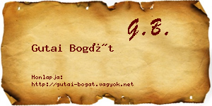 Gutai Bogát névjegykártya